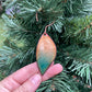 Peach & Turquoise Leaf Ornament