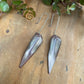 Silvery Purple Autumn Leaf Earrings