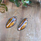 Golden Brown Autumn Leaf Earrings, Small