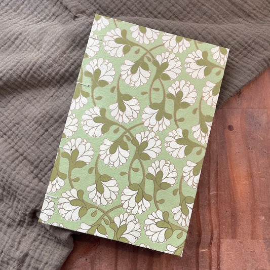 Large Green & Gold Floral Book