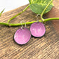 Orchid Pink Large Short Flower Cup Earrings
