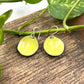 Lemon Sorbet Yellow Large Short Flower Cup Earrings
