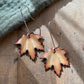 Peach Maple Leaf Earrings, Mini