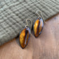 Golden Brown Autumn Leaf Earrings, Small