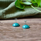 Teal Flower Cup Post Earrings