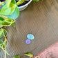 Purple & Blue Double Chrysanthemum 'Doodle' Necklace